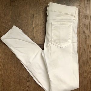 Rag & Bone White Capri Jeans